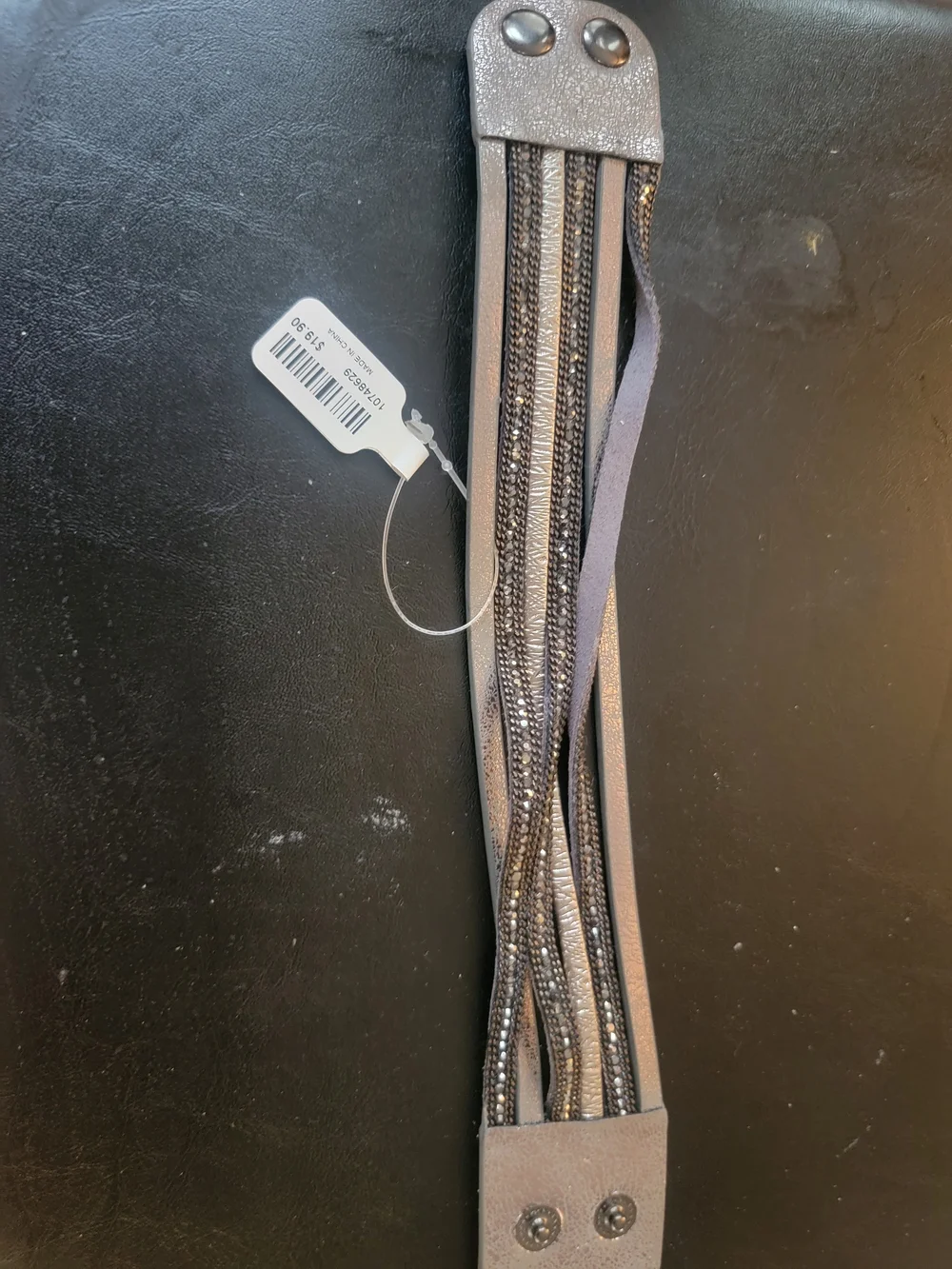 NEW NWT Torrid Women's Multi-Row Bracelet in Metallic Gray